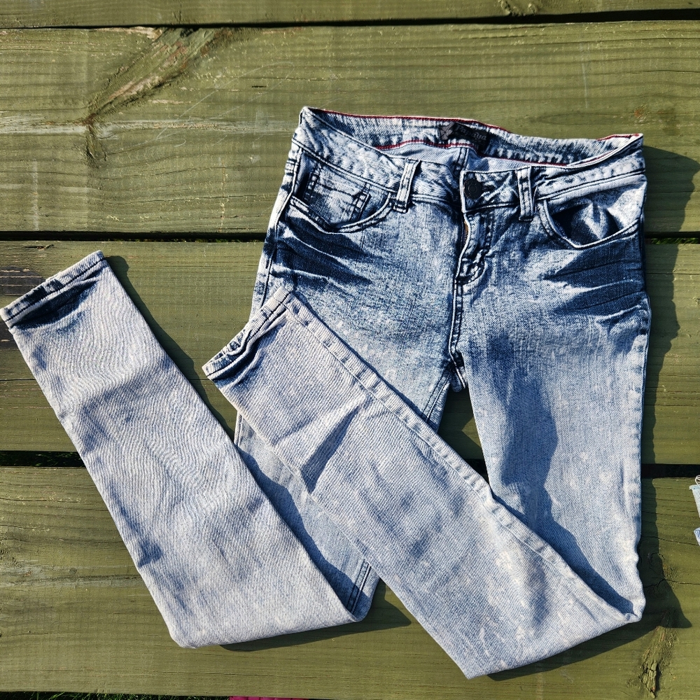 Kill City Jeans Womens 26 Original Cult Acid Wash Skinny  Light